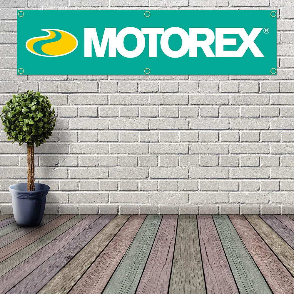 60X240cm Motorexs Engine Oil Banner Flag Polyester Printed Garage Wall Art Outdoor Decorations Tapestry With Brass Grommets