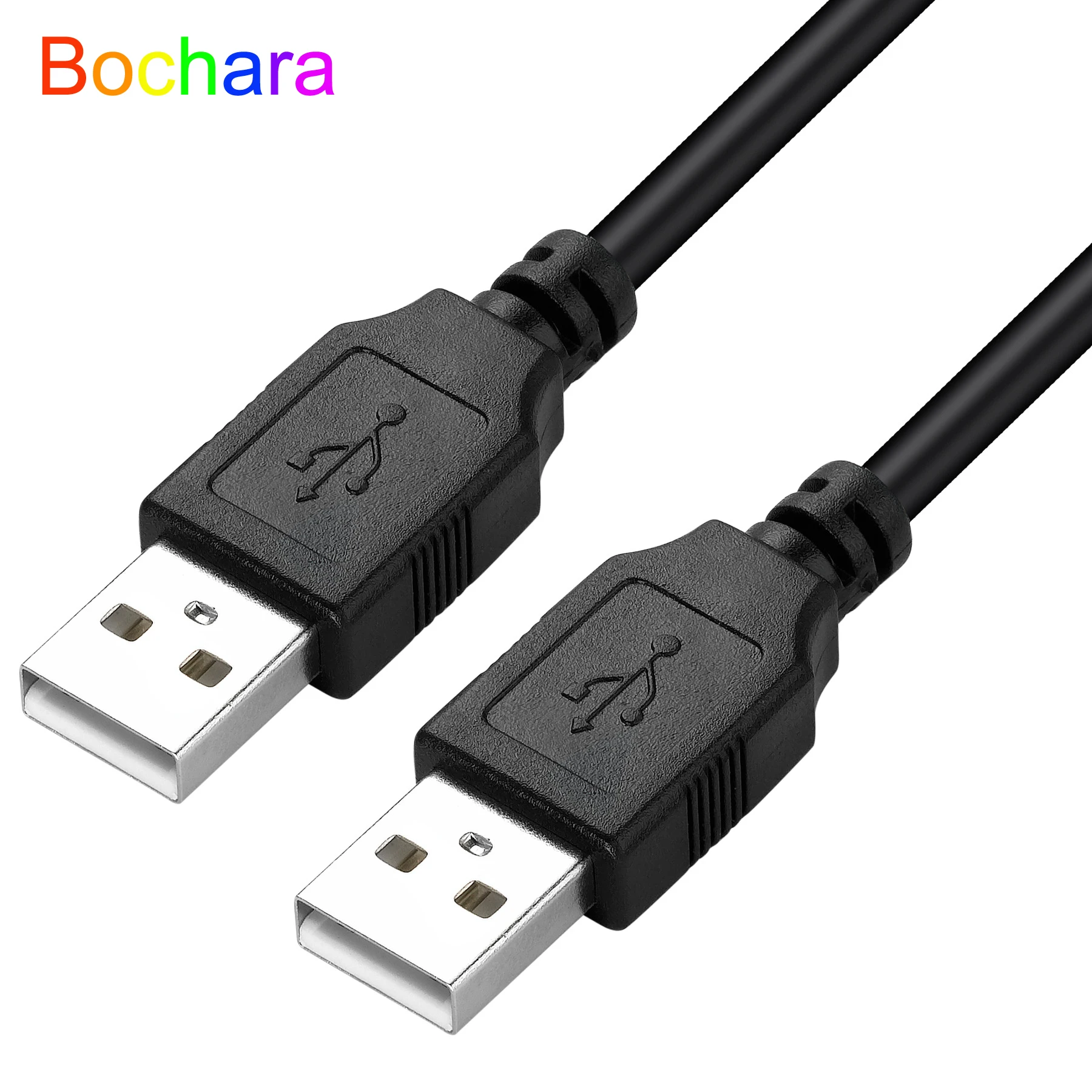 Bochara USB 2.0 Type A Male to Type A Male Cable Foil+Braided(inside) Dual Shielded 30cm 50cm 100cm