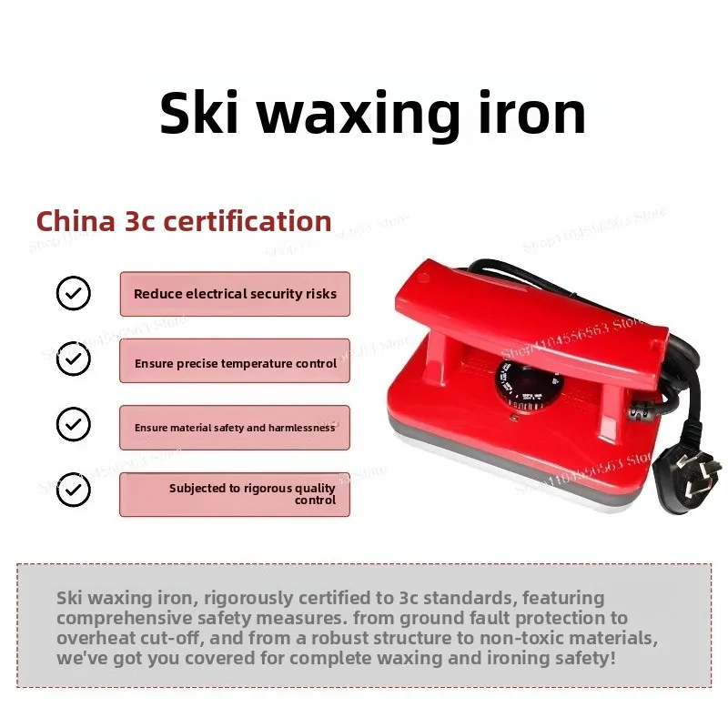 Dual Voltage Snowboard Waxing Iron, Professional Ski Wax Maintenance Tool