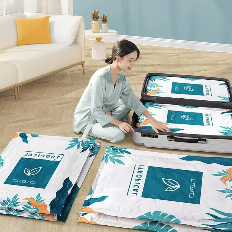 

Household Clothing Vacuum Storage Bags travel save space Folding compression storage bag Thickened moving waterproof Storage bag