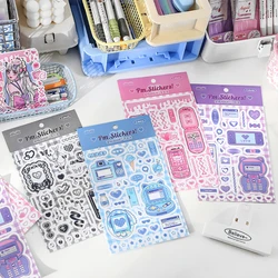2pcs Cute Girls heart accessories series Decorative Sticker Scrapbooking DIY Idol Album Stickers Personalized Kawaii Stationery