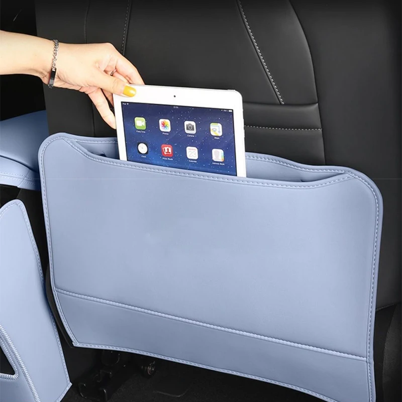For BYD Seal DMI EV Car PU Leather Anti Kick Mat Pad Car Anti-kick Protector Mats Seat Back Protector Accessories