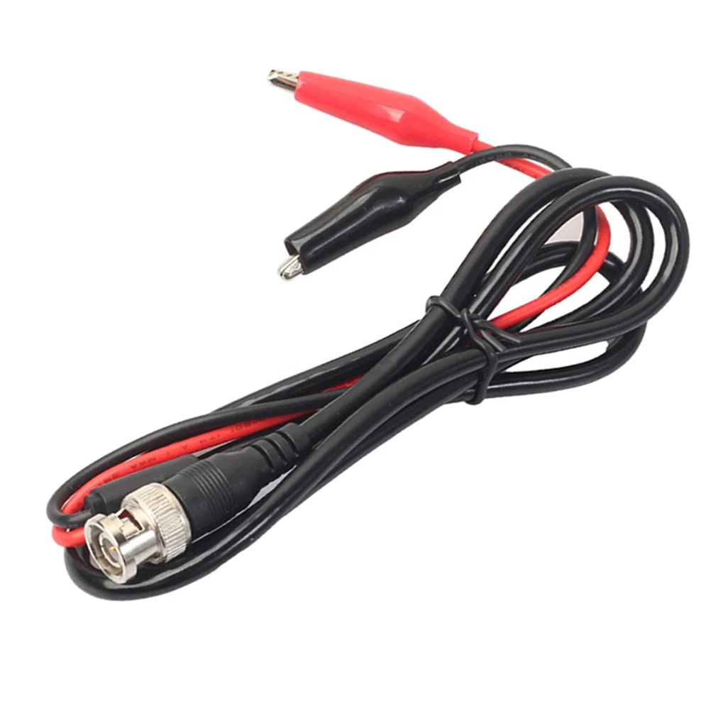 

Alligator Clip Test Lead 100cm Q9 Dual Leads Probe Cable Oscilloscope Accessories 50Ohm 40mm Clips