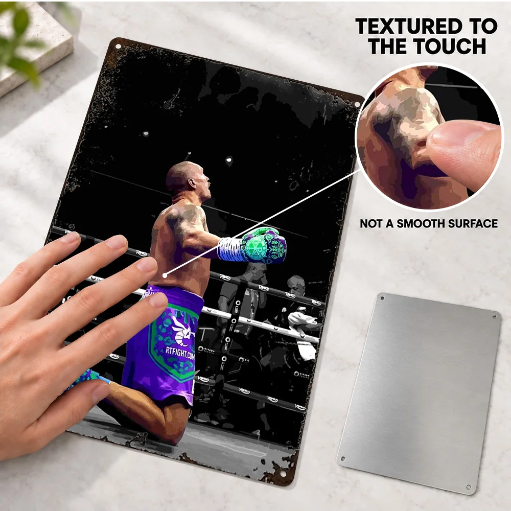 Oleksandr Usyk Textured Metal Poster Customized Aluminum Sign Sports Photography Wall Art For Home Gym Boxing Enthusiast Gift