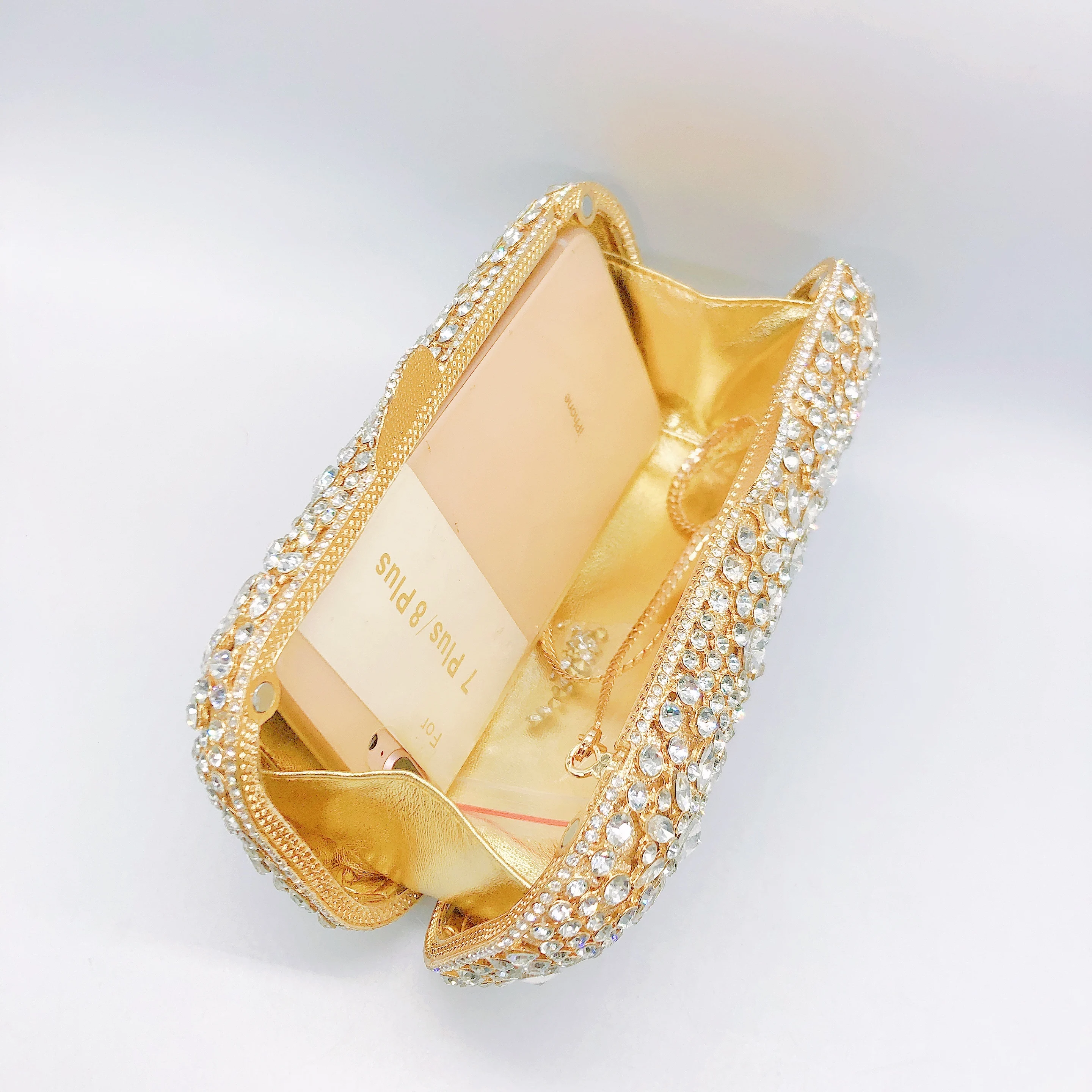 High-Quality Diamond-Encrusted Sunflower Wedding Birthday Dinner Portable Clutch Diamond Bag Rhinestone Clutch Bag Woman