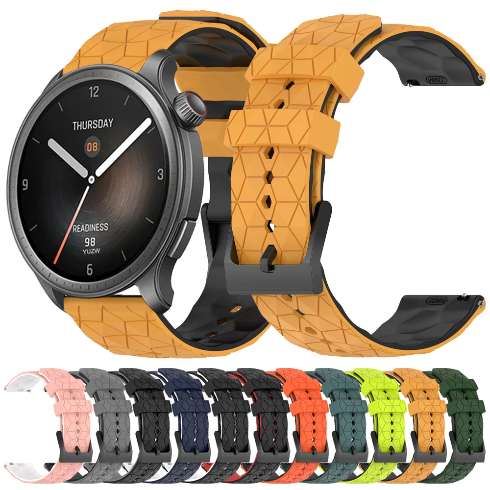 Bracelet de sport en Silicone, 22mm, pour AMAZFIT BALANCE 2 BIP6 5 UNITY GTR 4/3/3 Pro 2 2e, Bracelet de montre intelligente HUAWEI GT 6 6Pro 46mm