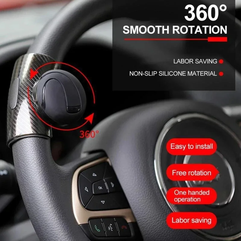 

New 360 Steering Wheel Knob Ball Auto Spinner Knob Car Steeringbooster Silicone Power Steering Handle Ball Booster Strengthener