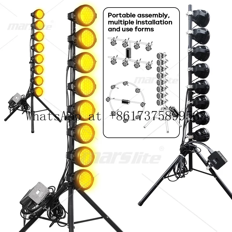 800 W Amber Warm White Blinder Strobe Bar IP 66 Waterproof Concert Flashing Effect Stage Light