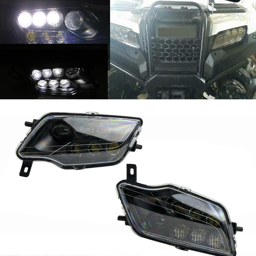

Светодиодные фары в сборе H4, передние фары для Honda Pioneer/Talon 1000 700/ Talon/Rancher 420/ Foreman 500/Rubicon