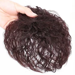 7x10CM Machine Made Remy Human Hair Hairpiece Lightweight And Breathable Women Toppers For Hair Volume Increase Cover Gray Hair