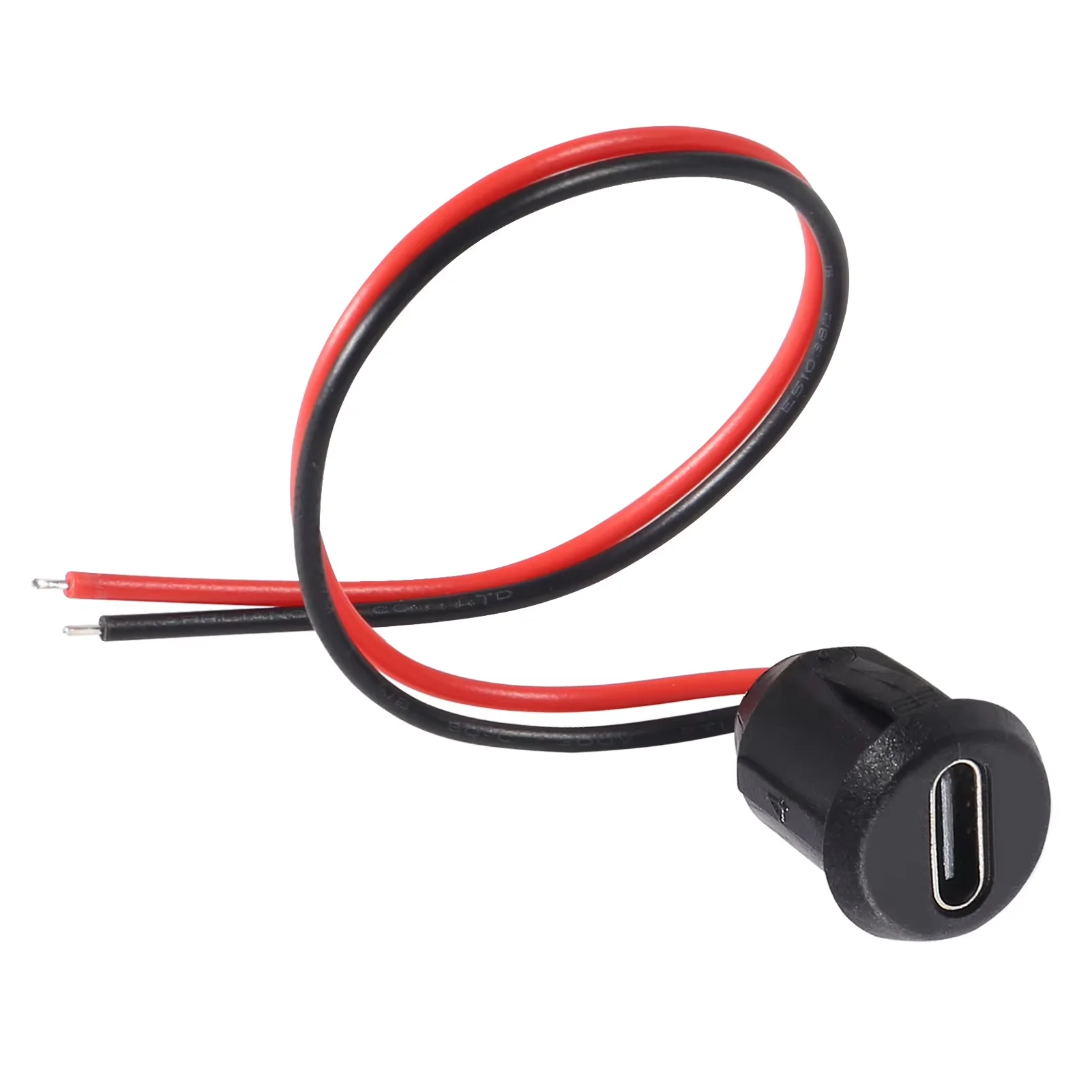 5PCS Type-C Female 2 Pin Type-C Female Socket Connector Waterproof Jack Female Charging Port 3A USB-C Charger Plug Socket