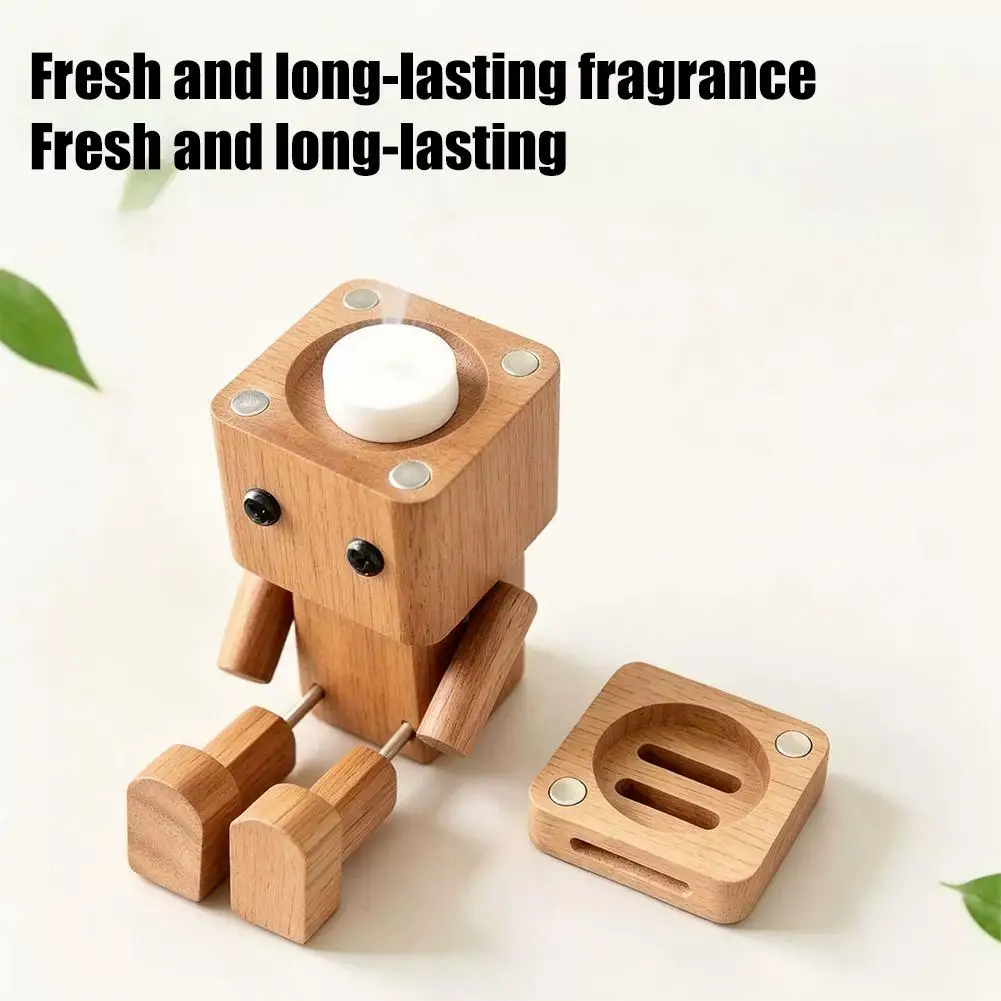 Hot Wobbly Woody Solid Wooden Car Air Freshener Movable Figurine Car Interior Decoration Desktop Ornament Ideal Gift For Friends