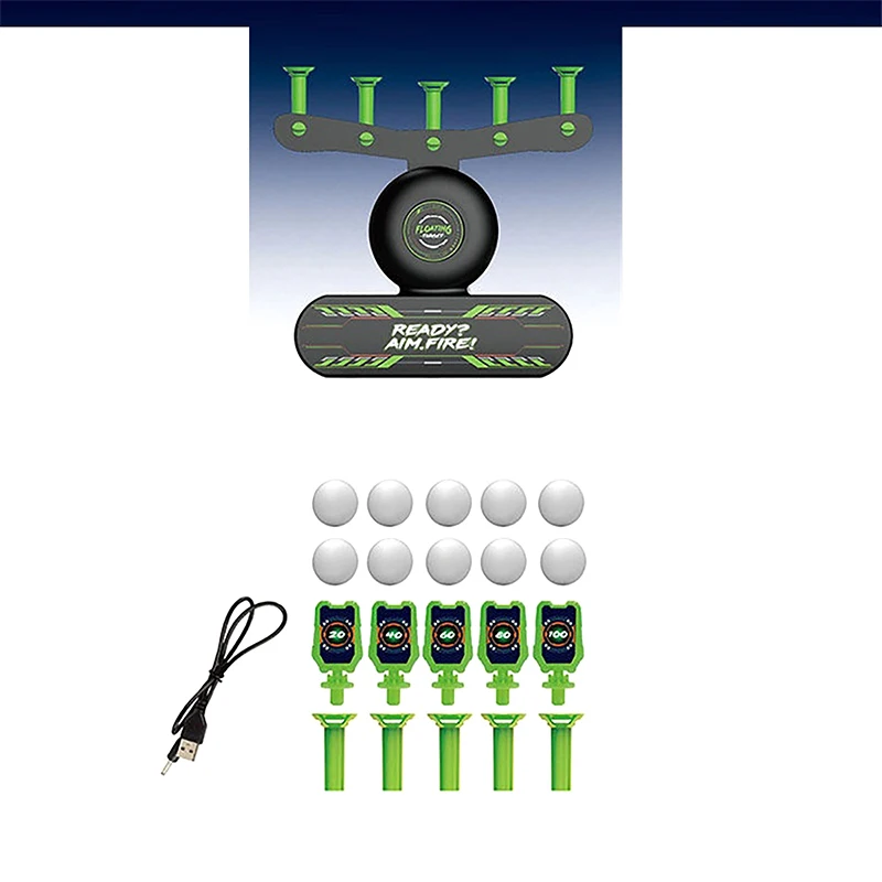 เด็กทุ่น Air ปืนโฟมลูกดอกยิงชุดไฟฟ้าแขวนฝึกเป้าหมายปืนของเล่นเด็ก Hover Ball ของเล่น DART BOARD