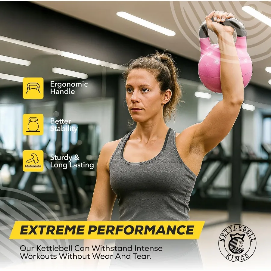 مجموعة Kettlebell القابلة للتعديل بوزن 2670 رطلًا لتدريب قوة الجسم بالكامل: تتضمن 7 أطباق نظام قفل آمن بتصميم فولاذي متين #4