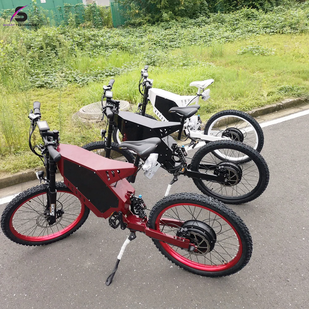 ST 26 Inch Fat Tire Off Road All Terrain Full Suspension Mountain  Electric  Bike 72V 5000W  Top Speed 80-90KM/H