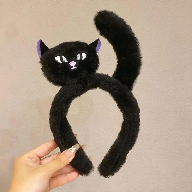 

Y3NE Child Friendly Halloween Hairband Bat Feline Arachnid Hair Decoration Fabric