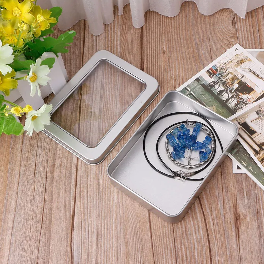 4Pcs USB Flash Drive Storage Tinplate Boxes Durable Rectangular Storage Organizer for Keys Jewelry Pills Cigarettes