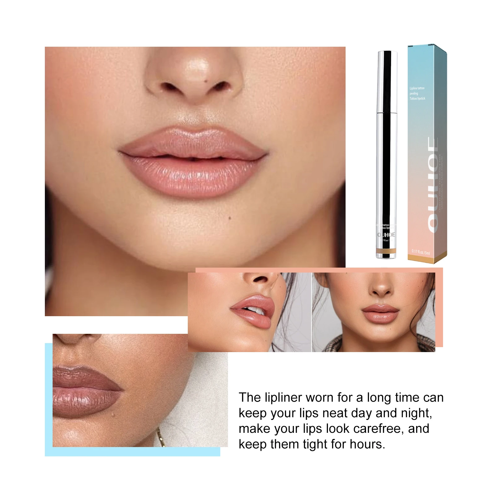 EELHOE Nude Matte Lipliner Pencil Long-lasting Waterproof Non-stick Cup Moisturising Lips Female Makeup Cosmetics Makeup Tool