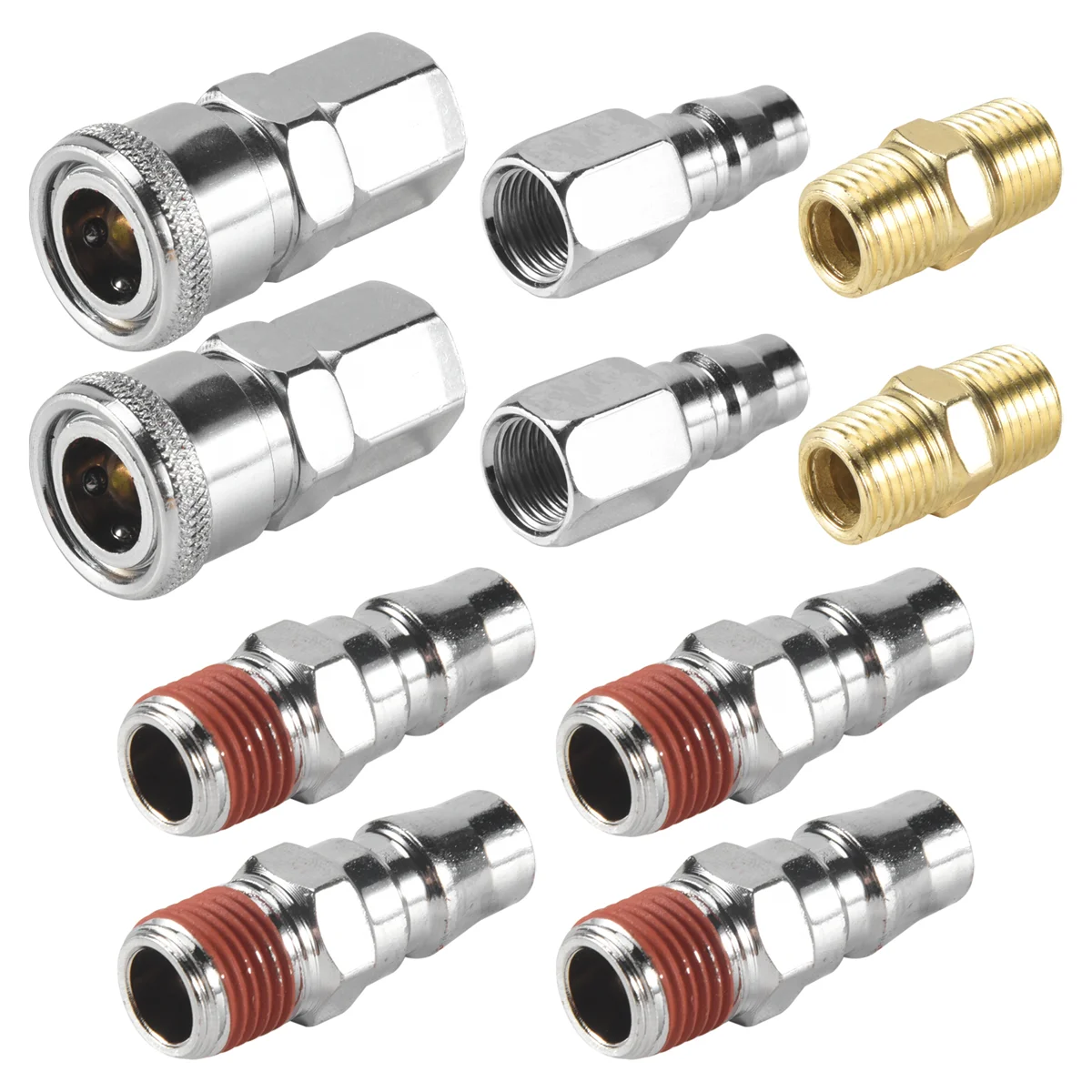 10Pcs 1/4 inch BSP Air Line Hose Compressor Fitting Connector Coupler Quick Release Pneumatic Parts for Air Tools Hardware