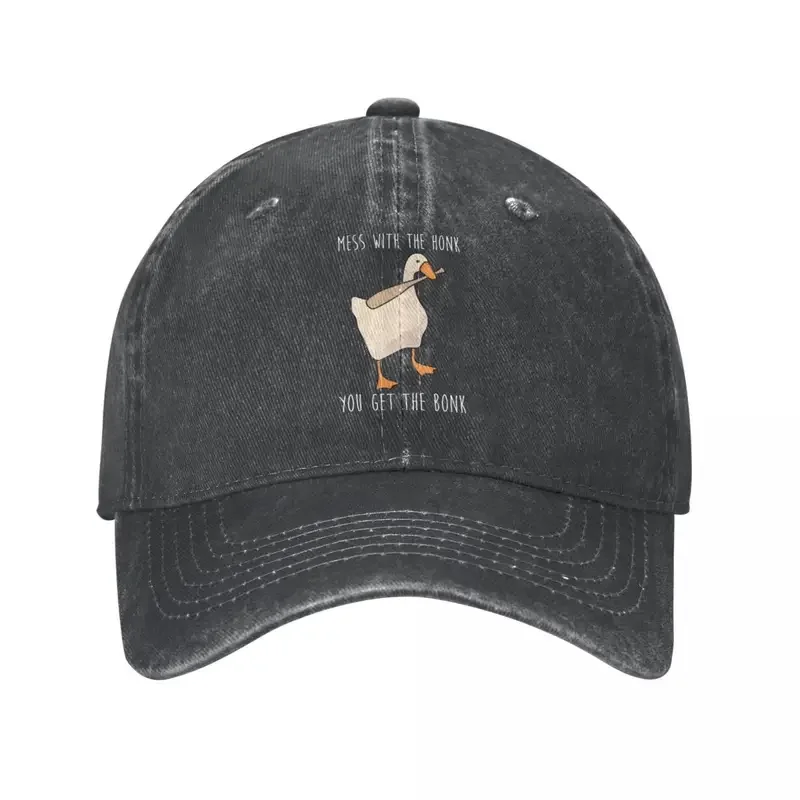 Untitled Goose Game Mess With The Honk You Get The Bonk Men Women Baseball Caps Distressed Denim Caps Hat Vintage Outdoor