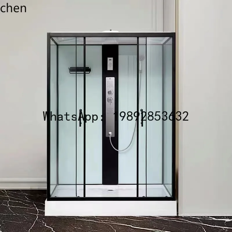 HT Home Shower Room Bathroom Partition Rain Screen Integrated Sanitary Hotel Light Luxury Style