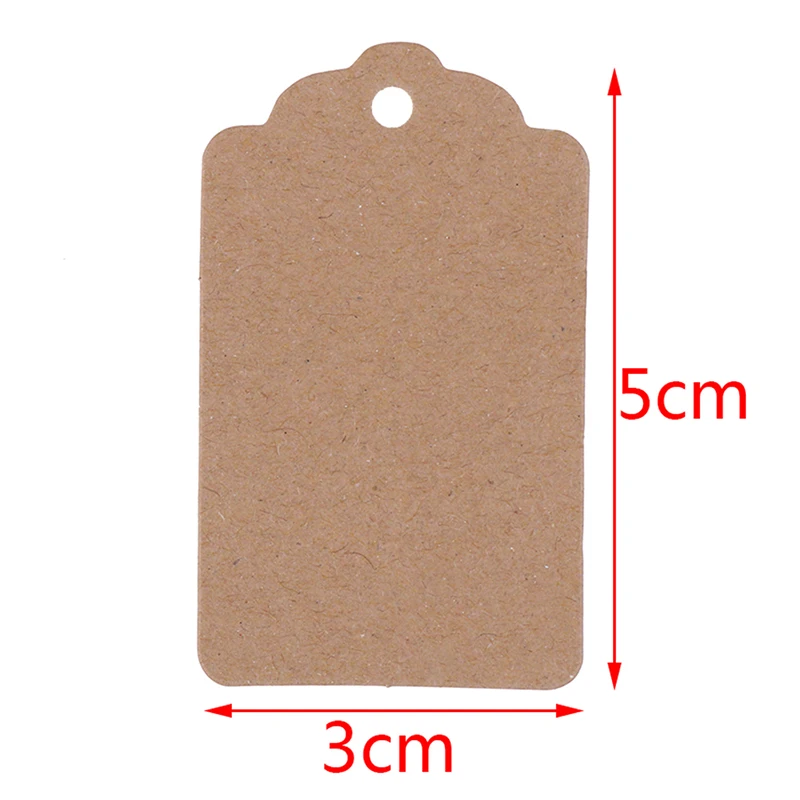 50/100Pc Handmade Labels Gift Cards Blank Kraft Jewelry Price Label Kraft Paper String Price Tag With 20mString новогодние бирки