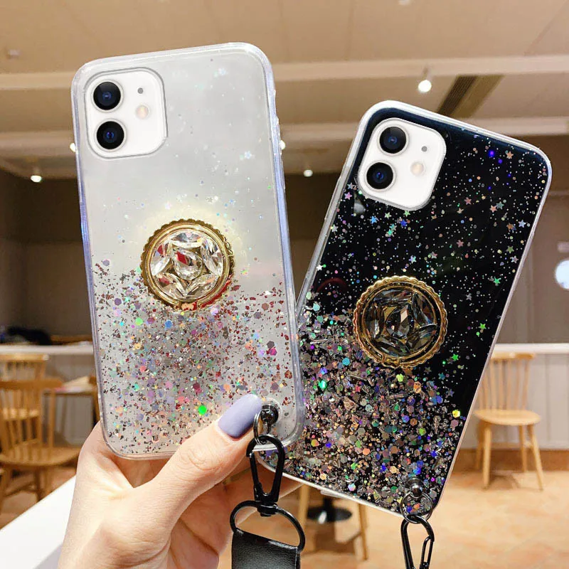 9X Case Luxury Glitter Case For Huawei Honor 50 30 20 10 30i 20S 10i 30S 8X X8 X9 Lite Pro Play6TPro Y9S Y9A Nova8i Holder Cover