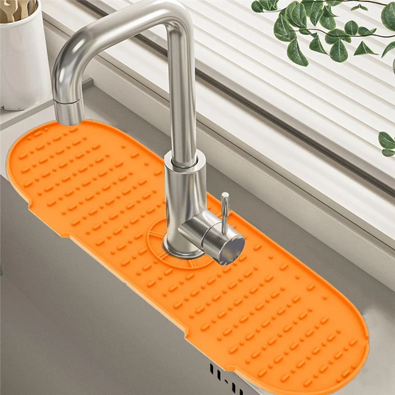 ABGR-سيليكون صنبور استنزاف الوسادة المنزلية بالوعة المطبخ صنبور وسادة سميكة استنزاف الوسادة 14X52cm