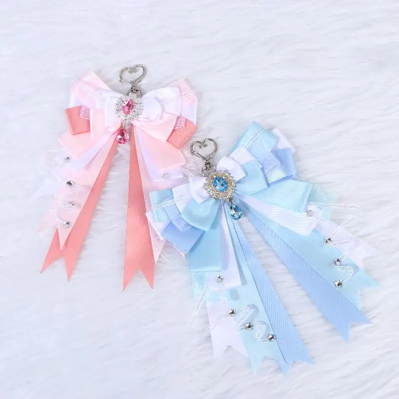 Itabag Dekorationszubehör Doppelschichtige Schleife Taschenanhänger DIY Handgemachter Lolita-Schmuck Geschenk für Freund Anime-Zubehör – Detail 4
