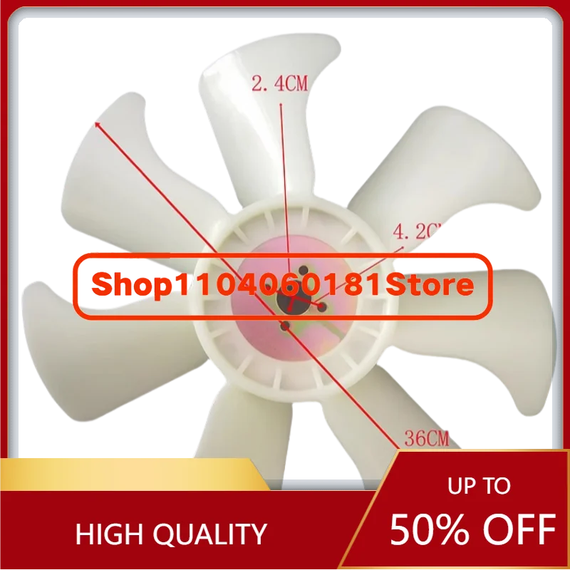ใบพัดหม้อน้ำเครื่องยนต์ใหม่สำหรับรถขุด U20/U15 รุ่น D1105 แบบ 4 รู 10 ใบพัด อะไหล่ทดแทน