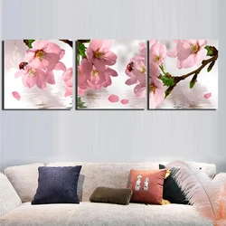 Diamond Painting 3 Pcs Flowers Triptych Full Square/Round Diamond Mosaic Cross Stitch Kits Diamond Embroidery For Room Decor