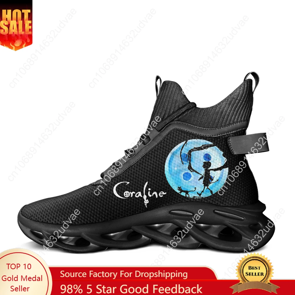 

Coraline The Secret Door High Top Flats Sneakers Mens Womens Sports Running Shoes Sneaker Lace Up Mesh Footwear Custom Shoe