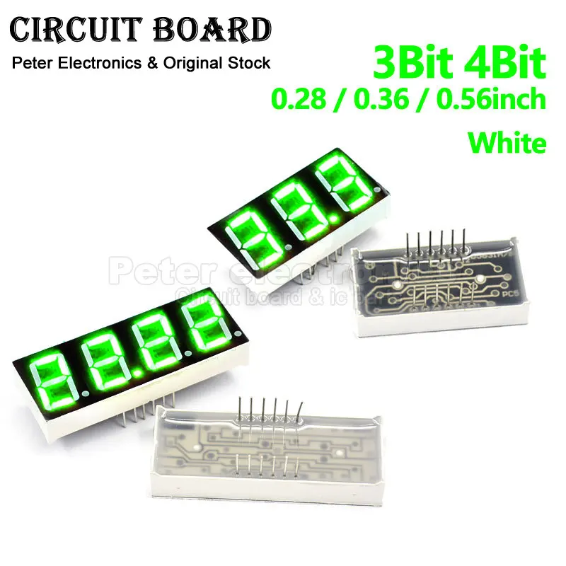 5pcs Green LED Digits Display 0.28inch 0.36inch 0.56inch 3bit 4Bit Cathode Anode 8 Figure Display Light LED digital tube