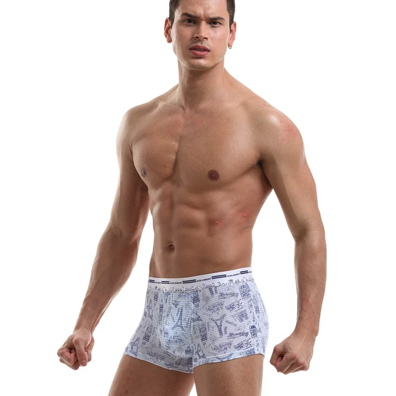 

5PCS Men's briefs, modal boxers, sexy prints, boxers, trendy youth, breathable shorts