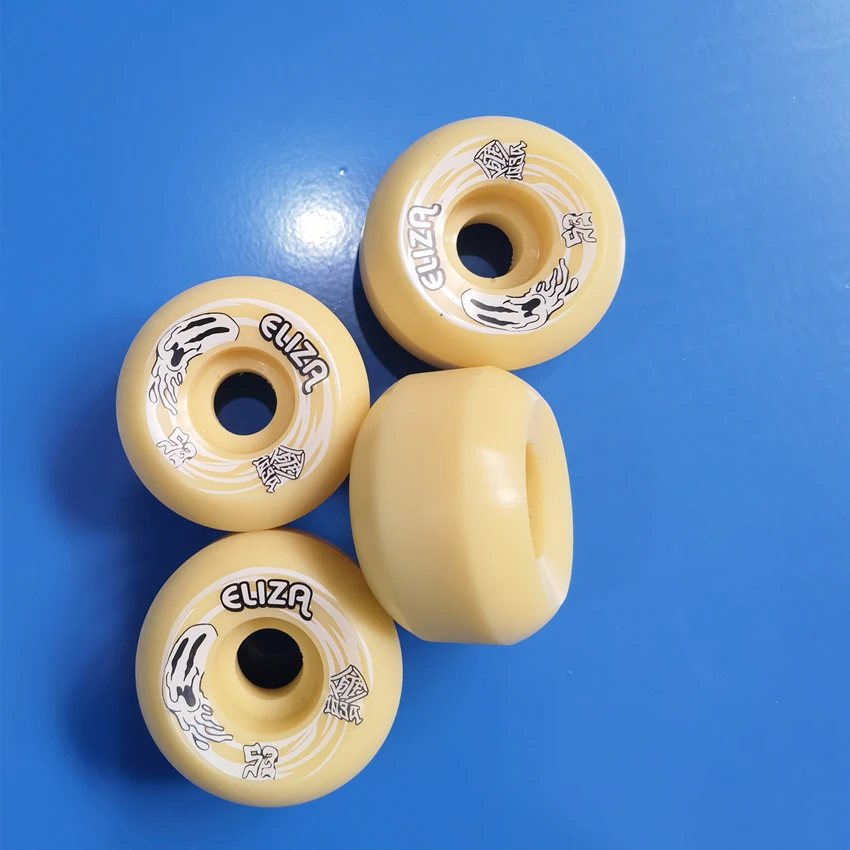 

ELIZA 53mm top quality skateboard wheels 103A pu good made skull V5 shape narrow ground-touch flexible stunt skate wheels