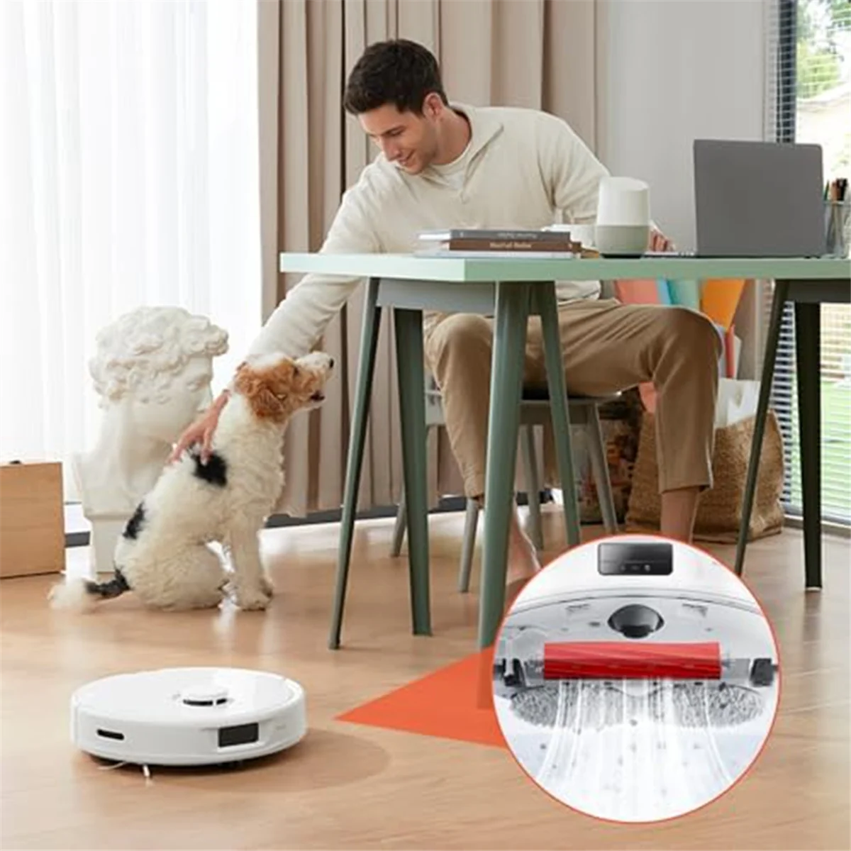 Accessory Set for Roborock Q Revo Robot Vacuum Cleaner, Dust Bags, Main Roller Brush,Side Brushes, Filters, Mop Wipes image 6