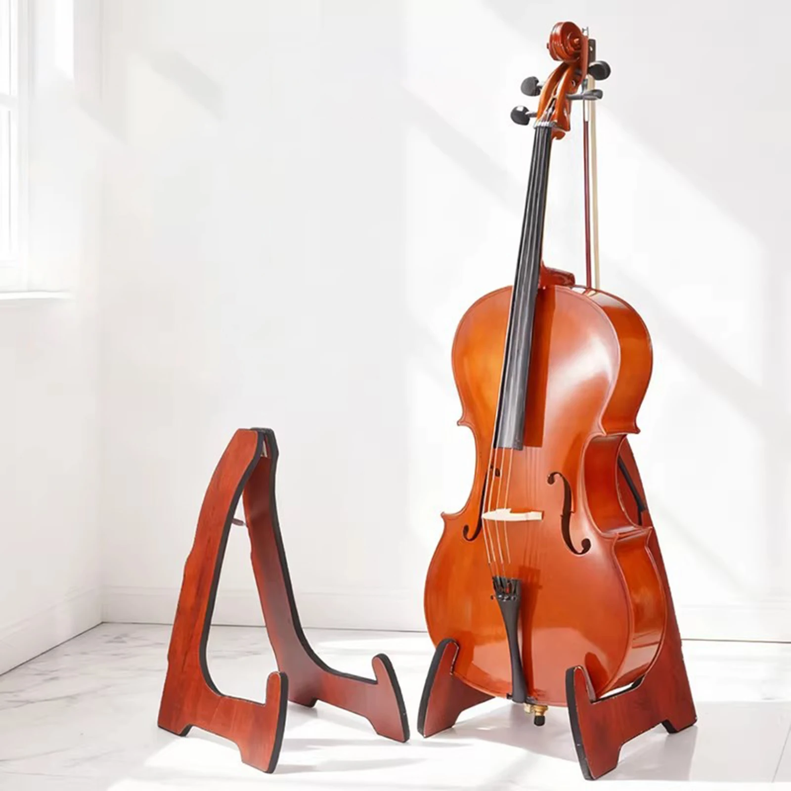 

Деревянная подставка для виолончели, складная, нескользящая, для виолончелей 3/4 и 4/4, аксессуары для музыкальных инструментов