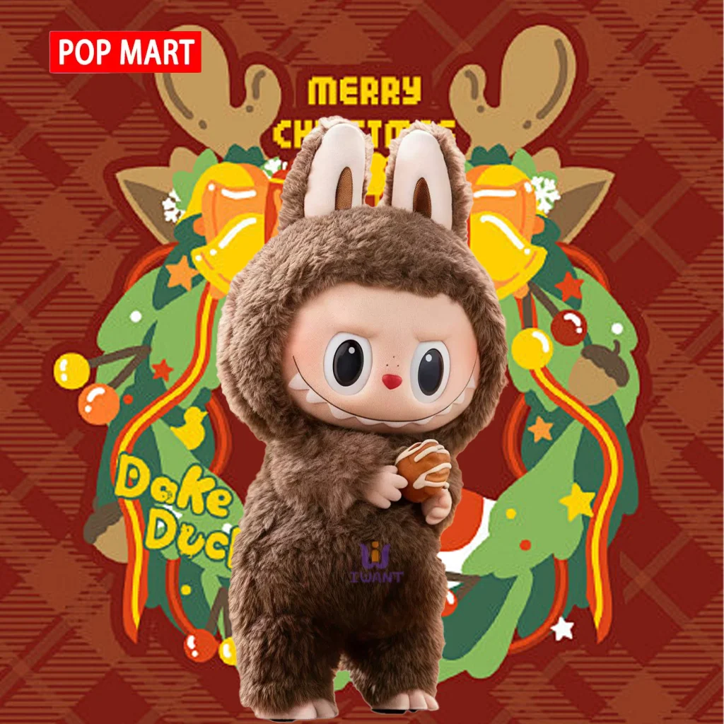 

LABUBU Heartbeat Macaron Secret Каштановая слепая коробка, праздничный декор для рождественской елки, редкая виниловая игрушка шоколадного тона