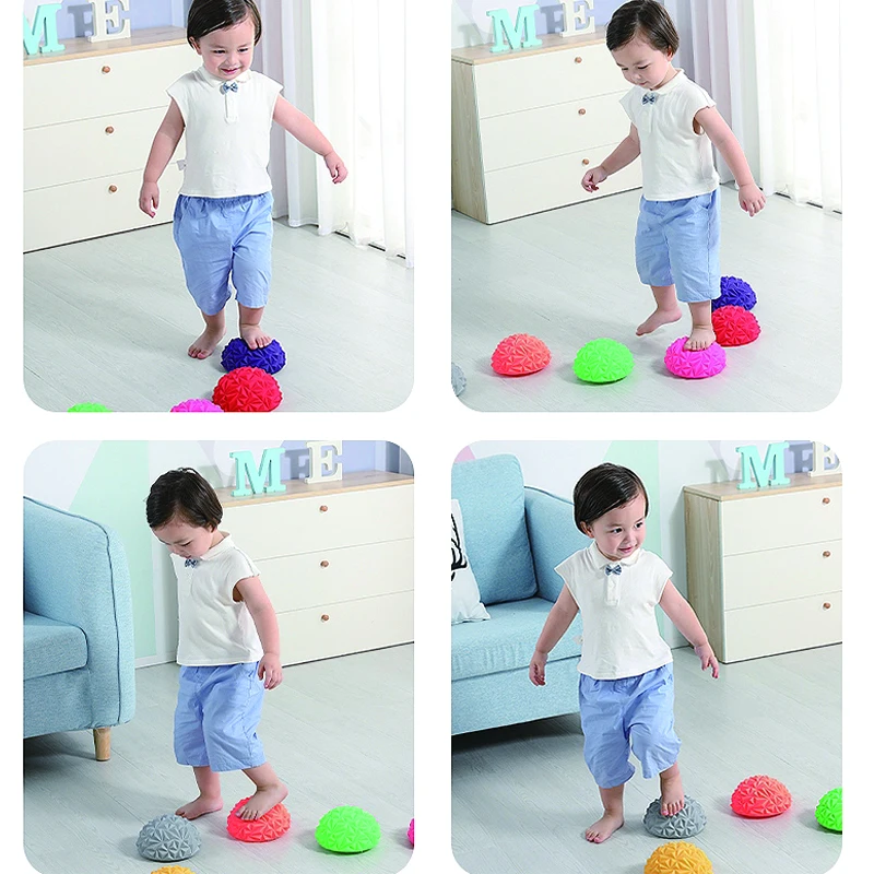 Half Sphere ลูกบอลโยคะ Stepping Stone สําหรับเด็ก BALANCE ของเล่น Sensory Play เด็กผู้หญิงเด็กผู้ใหญ่ฟิตเนสกีฬาความบันเทิง