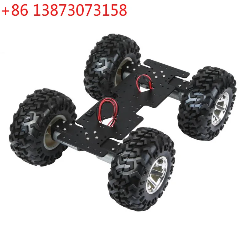 Big Chassis 4WD Robot Car 12V DC Motor Off Road 130mm Wheel Chassis for Arduino Robot DIY Kit Programmable Robotic Car RC Tank
