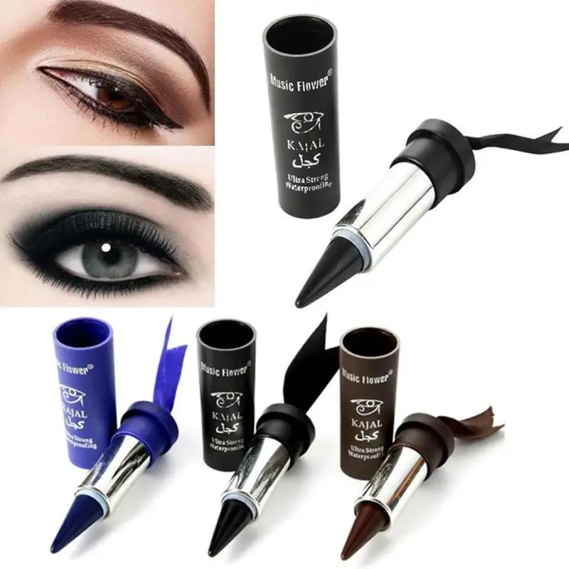 Thick Eyeliner Cream Women Smoky Eyes Eyeliner Pencil Black Liner Waterproof Pen Natural Lasting Black Long Liner Portable