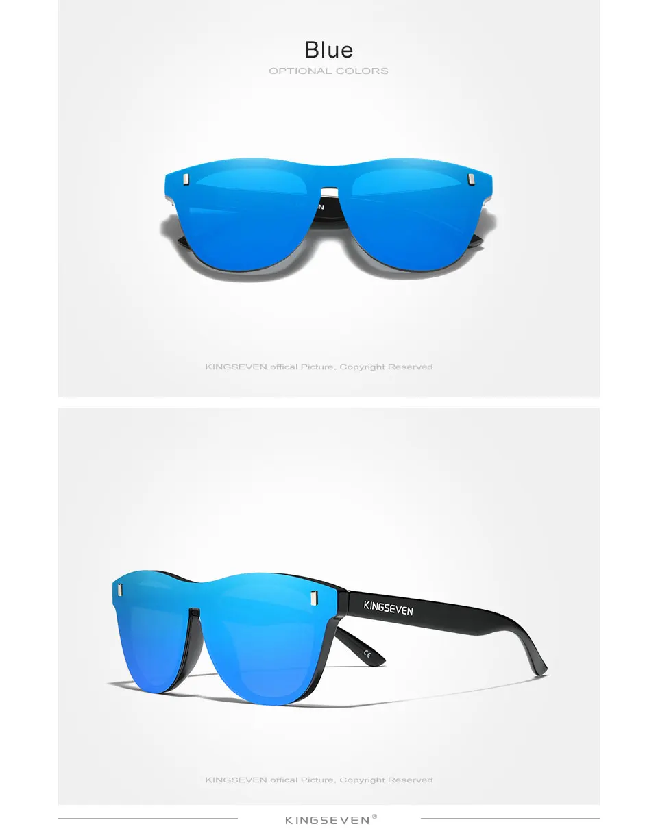 KINGSEVEN Neue Marken-Design Herren-Sonnenbrille Polarisierte Sonnenbrille Damen Integrierte Linse Modische Brillen Oculos De Sol – Detail 7