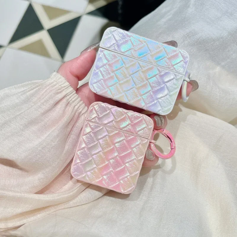 Caso colorido tecido para airpods 4 airpod 1 2 3 pro pro2 fones de ouvido bluetooth caixa carregamento capa protetora