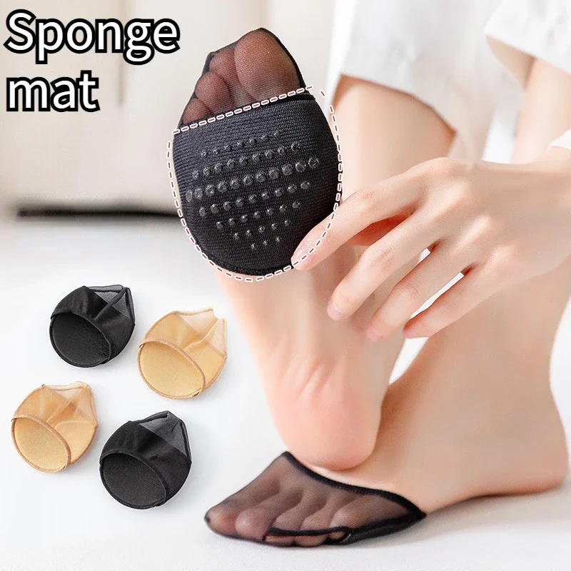 Forefoot Pads Five Toe Foot Pain Care Women High Heels Half Insoles Calluses Corns Foot Care Tool Toe Pad Absorbs Shock Socks