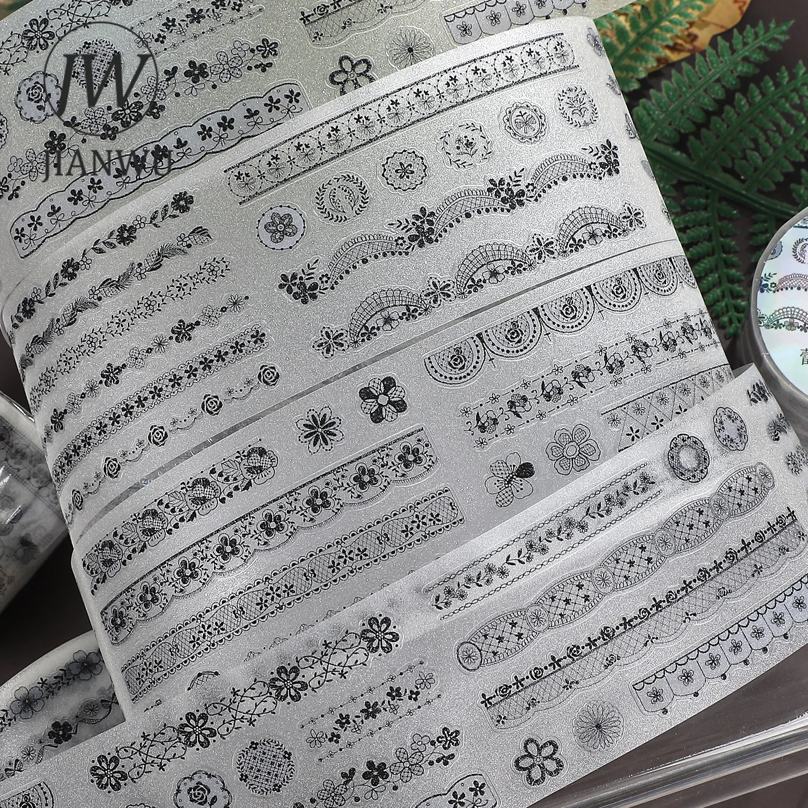 

JIANWU 45 мм * 5 м винтажная кружевная разделительная линия-черный пейзажный материал коллаж скрапбукинг ПЭТ лента креативный DIY журнал канцелярские принадлежности