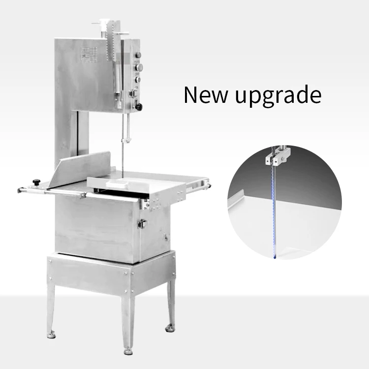 HR-300A Stainless Steel Heavy Duty Meat Bone Saw Machine Semi-Automatic Adjustable Thickness High Power For Hotel Kitchen