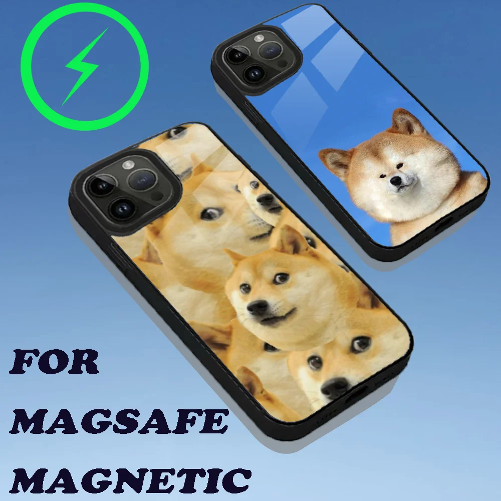 Cheems Shiba Inu Doge Meme Phone Case For iPhone 16,15,14,13,12,11,Plus,Pro,Max Mini Magsafe Magnetic Wireless Charging