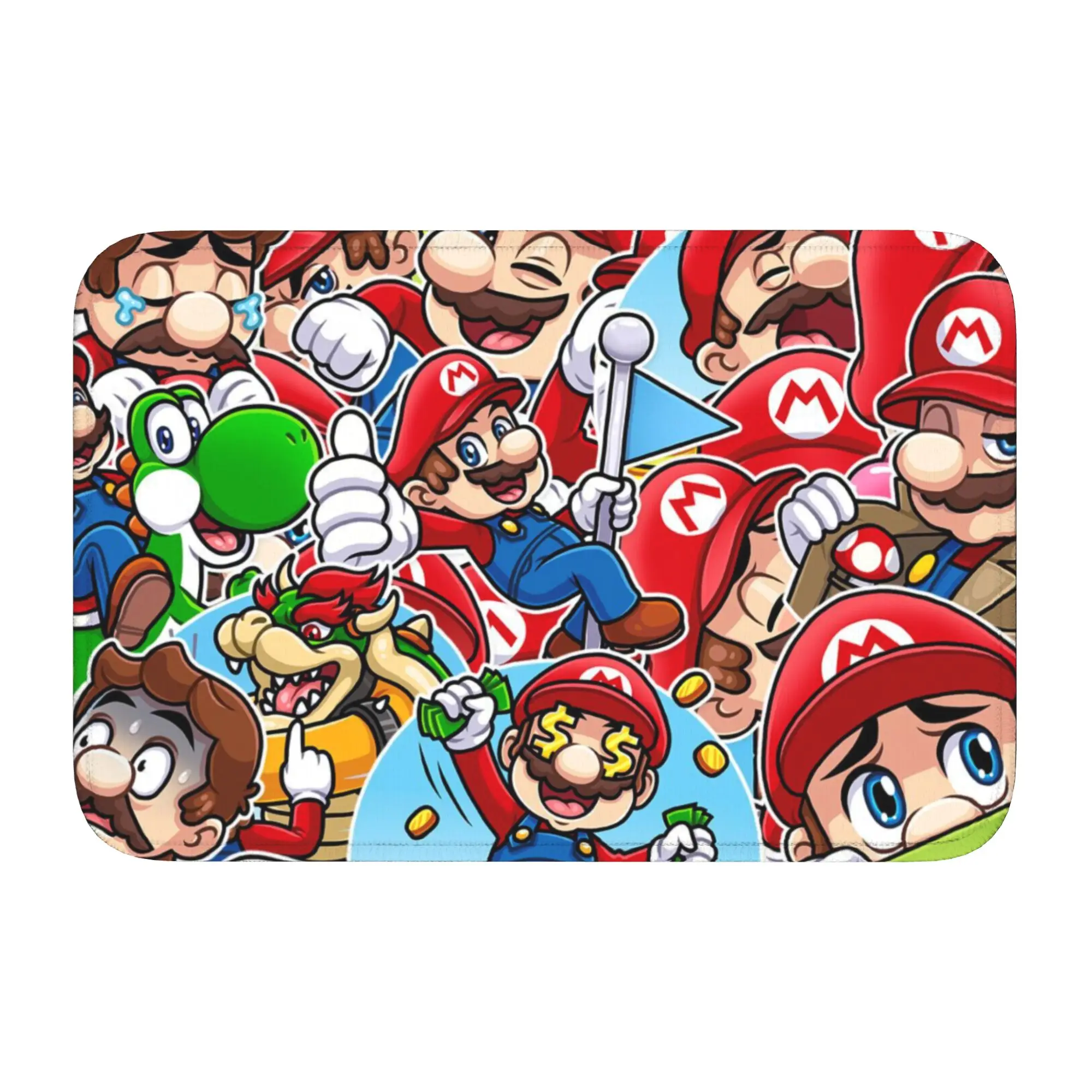 

Custom M-Marioed Doormat Anti-Slip Bath Kitchen Welcome Mat Toilet Door Floor Entrance Carpet Rug Footpad