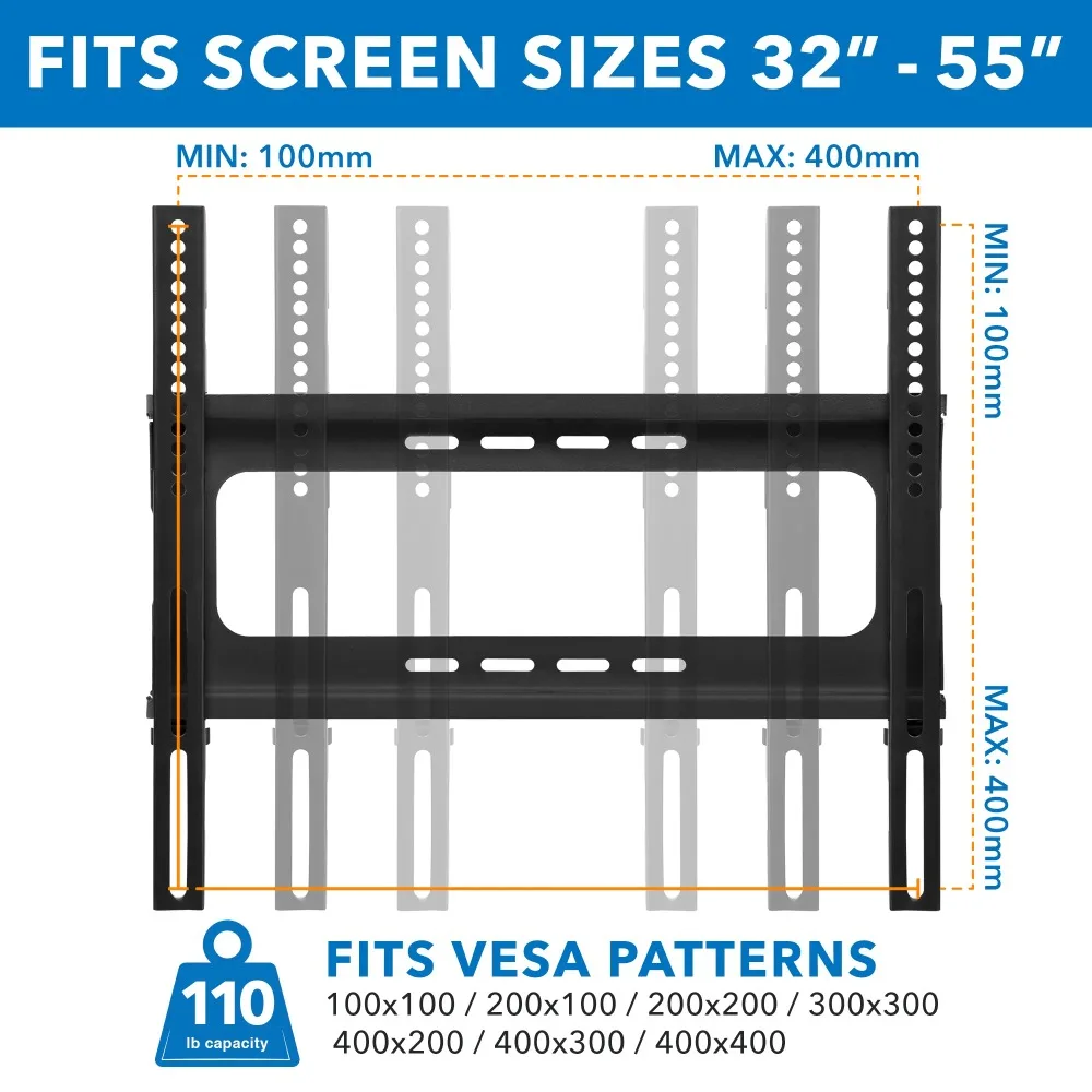 Floor Tv Stand With Swivel Mount and Tempered Glass Shelves Fits 32