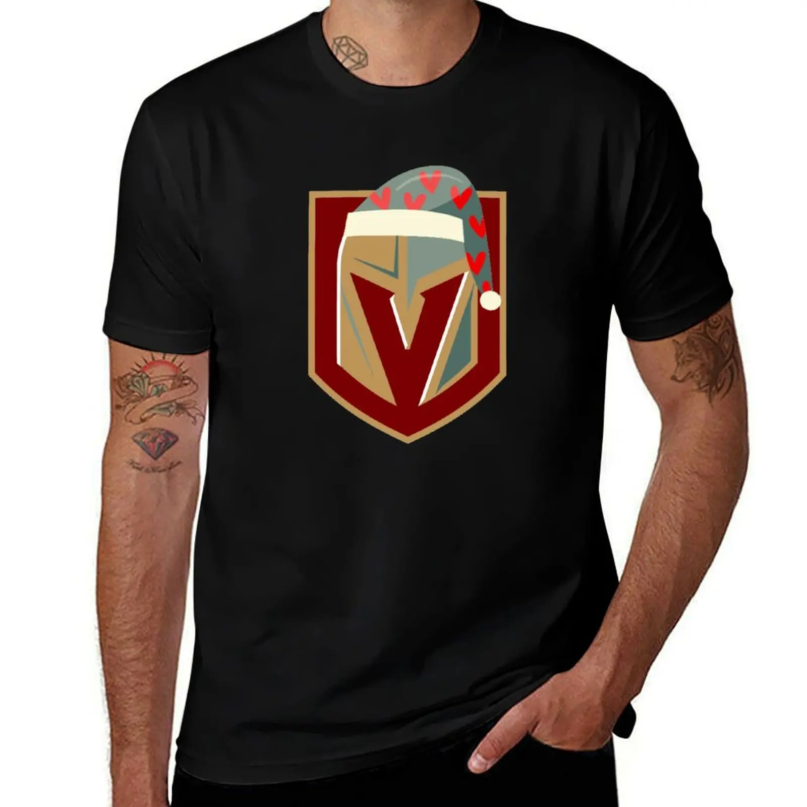 

Merry Christmas - Happy Holidays - Winter Hockey - Stay Golden Print Pattern Hockey is back Hockey Illustratio T-Shirt